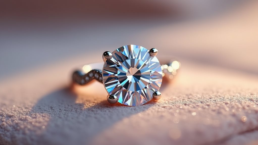 diamond engagement ring features